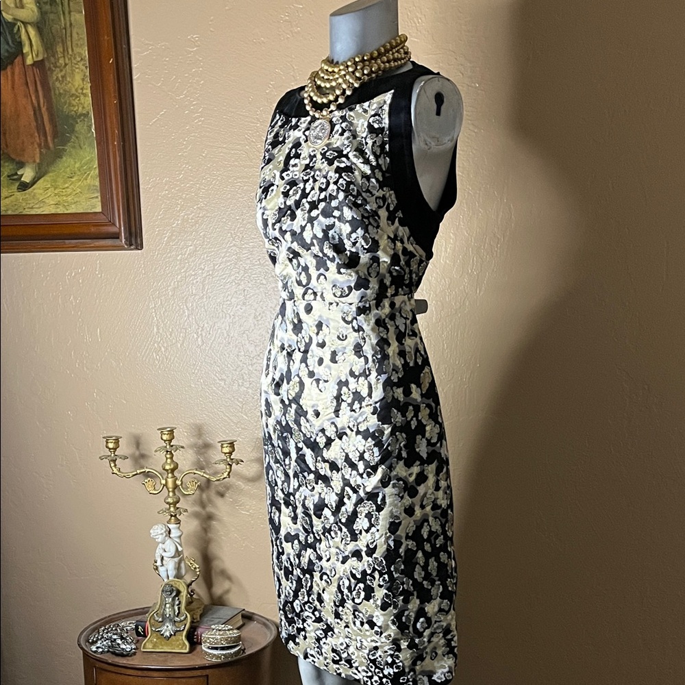 GIAMBATTISTA VALLI Paris Animal Silk Runway Dress.  SZ 8